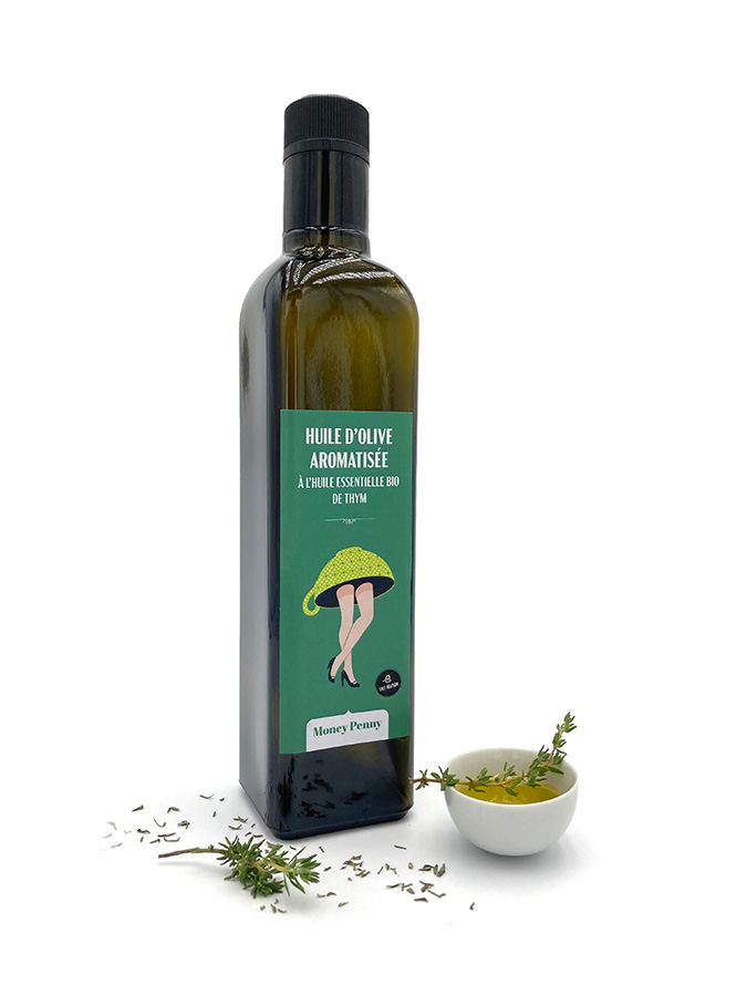 Huile d'olives aromatisée